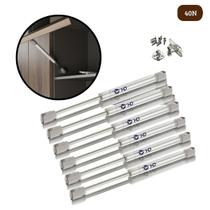 Kit 6 Pistão À Gás Com Amortecedor Para Armário Cozinha 40N