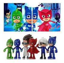 Kit 6 Pjmasks Bonecos Super Heróis