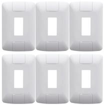 Kit 6 Placa 1 Modulo Vertical 4x2 Tramontina Aria Branco Kit 6 Placa 1 Modulo Vertical 4x2 Tramontina Aria Branco