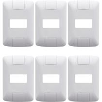 Kit 6 Placa 1 Posto Horizontal Tramontina Aria Cor Branco