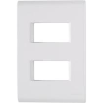 Kit 6 Placa 2 Postos Afastados 4x2 Tramontina Liz Branca