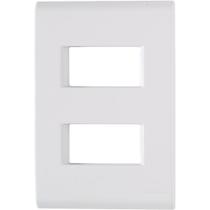 Kit 6 Placa 2 Postos Afastados 4x2 Tramontina Liz Branca Kit 6 Placa 2 Postos Afastados 4x2 Tramontina Liz Branca