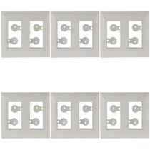 Kit 6 Placa 2 Postos Para Moveis Branco Aria Tramontina
