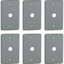 Kit 6 Placa 4x2 Furo Central Silentoque Pial 8508 Cinza Kit 6 Placa 4x2 Furo Central Silentoque Pial 8508 Cinza