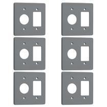 Kit 6 Placa 4x4 1 Posto Redondo + 3 Teclas Silentoque 8535 Kit 6 Placa 4x4 1 Posto Redondo + 3 Teclas Silentoque 8535