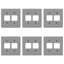 Kit 6 Placa 4x4 2 Posto Quadrado Silentoque Legrand 8522 Kit 6 Placa 4x4 2 Posto Quadrado Silentoque Legrand 8522
