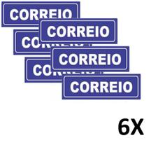 Kit 6 Placa de Aviso e Sinalização Portas Correios 15cmx5cm