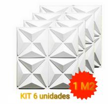 Kit 6 Placas 3D Adesivas / Autocolantes Piazza Cullians