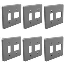 Kit 6 Placas 4x4 1 Posto Duplo + 1 Posto Silentoque 8512 Kit 6 Placas 4x4 1 Posto Duplo + 1 Posto Silentoque 8512