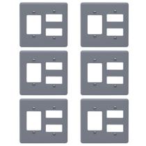 Kit 6 Placas 4x4 5 Módulos Cinza Separados Silentoque 8532 Kit 6 Placas 4x4 5 Módulos Cinza Separados Silentoque 8532