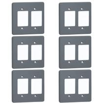 Kit 6 Placas Cinza 4x4 Para 6 Interruptores Pial 8533 Kit 6 Placas Cinza 4x4 Para 6 Interruptores Pial 8533