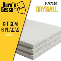Kit 6 Placas de Drywall ST 60x60 - Chapa de Drywall Kit 6 Placas de Drywall ST 60x60 - Chapa de Drywall