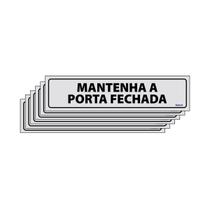 Kit 6 Placas De Sinalização Mantenha A Porta Fechada 30x7 Ecom IA - B-514 F9e Kit 6 Placas De Sinalização Mantenha A Porta Fechada 30x7 Ecom IA - B-514 F9e