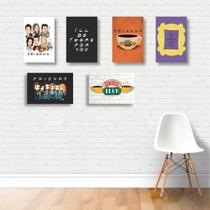 Kit 6 Placas Decorativas Friends 20x30cm