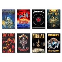 Kit 6 Placas Decorativas Rock