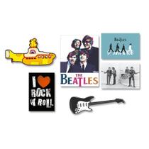 Kit 6 Placas Decorativas Rock Banda Música Beatles
