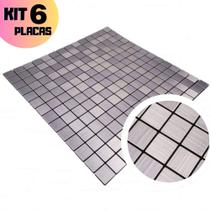 Kit 6 Placas Pastilhas Revestimento Autocolante Parede Lavável Cozinha Banheiro 30x30cm Kit 6 Placas Pastilhas Revestimento Autocolante Parede Lavável Cozinha Banheiro 30x30cm