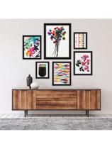 Kit 6 Placas Quadros Decorativos Paisagens Urbanas e Naturais Floral Plantas Botânico 60x70