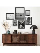 Kit 6 Placas Quadros Decorativos Paisagens Urbanas e Naturais Floral Plantas Botânico 60x70