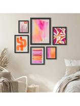 Kit 6 Placas Quadros Decorativos Paisagens Urbanas e Naturais Floral Plantas Botânico 60x70
