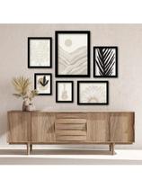 Kit 6 Placas Quadros Decorativos Paisagens Urbanas e Naturais Floral Plantas Botânico 60x70