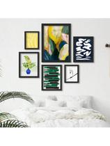 Kit 6 Placas Quadros Decorativos Paisagens Urbanas e Naturais Floral Plantas Botânico 60x70