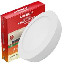 Kit 6 Plafon Painel Redondo Sobrepor 36w 40cm Branco Quente 2700K Kit 6 Plafon Painel Redondo Sobrepor 36w 40cm Branco Quente 2700K