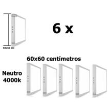 Kit 6 Plafons LED sobrepor 60X60 40W 4000k backligth LUMANTI Kit 6 Plafons LED sobrepor 60X60 40W 4000k backligth LUMANTI