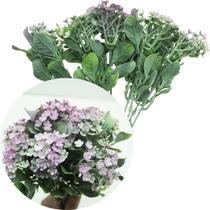 Kit 6 Plantas Kalanchoe Artificiais Flores Rosa Jardim 30cm