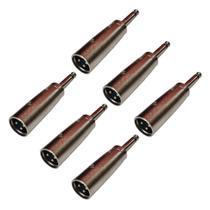 Kit 6 Plug Adaptador Xlr Macho Para P10 Mono Profissional