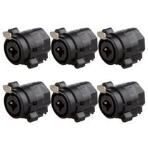 Kit 6 Plug Combo Fêmea Para Painel