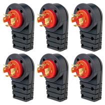 Kit 6 Plug Macho 3p+t 30a Com Trava Com Prensa Pial 56406