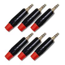 Kit 6 Plug P2 Macho Estéreo Profissional Verm. Dourado Mxt Kit 6 Plug P2 Macho Estéreo Profissional Verm. Dourado Mxt