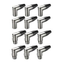 Kit 6 Plug Xlr 90º Macho + 6 Fêmea 3 Vias Robusto Roxtone Kit 6 Plug Xlr 90º Macho + 6 Fêmea 3 Vias Robusto Roxtone