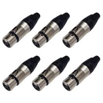 Kit 6 Plug Xlr Fêmea Metal Profissional Soundvoice Xl03Fm Kit 6 Plug Xlr Fêmea Metal Profissional Soundvoice Xl03Fm