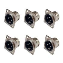 Kit 6 Plug Xlr Macho De Painel Profissional Mxt Kit 6 Plug Xlr Macho De Painel Profissional Mxt