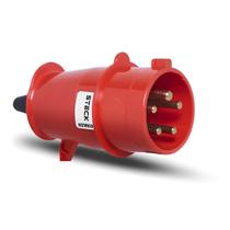 Kit 6 Plugue 3P+N+T 32A 380/440V N5276 Vermelho Steck