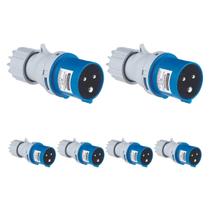 Kit 6 Plugue Móvel Ind 2p+t 16A 220-250 Vca 6H Tramontina - Kit 6 Plugue Móvel Ind 2p+t 16A 220-250 Vca 6H Tramontina -