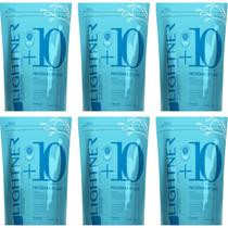 Kit 6 Pó Descolorante Lightner Proteínas do Leite +10 Cless 300g