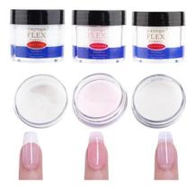 Kit 6 Pó Flex Translucent Pink Powder Acrigel 28gm Unhas