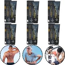 Kit 6 Pomadas Fisiofort+ Preta Premium Alivio Corporal Imediato Contra Dores Muscularesae