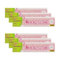 Kit 6 Pomadas Para Prevenção De Assaduras Babymed Rosa 45g