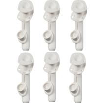 Kit 6 Porta Caniço Branco Com Tampa 30 Graus Inclinado Kit 6 Porta Caniço Branco Com Tampa 30 Graus Inclinado