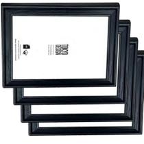 Kit 6 Porta-Certificados Diploma Preto Tamanho A4 Grande 21 Cm x 29,7 Cm Porta Retrato Escritório Consultório