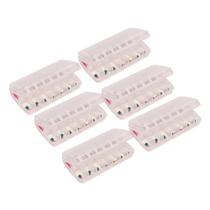 Kit 6 Porta Comprimidos Noite e Dia Organizador Semanal de Medicamentos Sanremo Prático