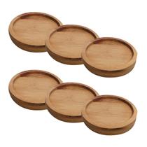 Kit 6 porta copo de madeira