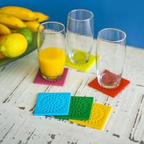 Kit 6 Porta Copo Ralo Colorido Divertido Emborrachado Usare