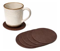 Kit 6 Porta Copo Redondo Couro PU 10cm Caneca Taça Descanso Suporte Proteção Mesa Cozinha Casa Kit 6 Porta Copo Redondo Couro PU 10cm Caneca Taça Descanso Suporte Proteção Mesa Cozinha Casa