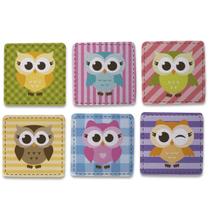 Kit 6 Porta Copos Criativos - Corujas Kawaii Kit 6 Porta Copos Criativos - Corujas Kawaii