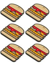 Kit 6 Porta Copos Hambúrguer Decoração Big Mac Lanche Food T
